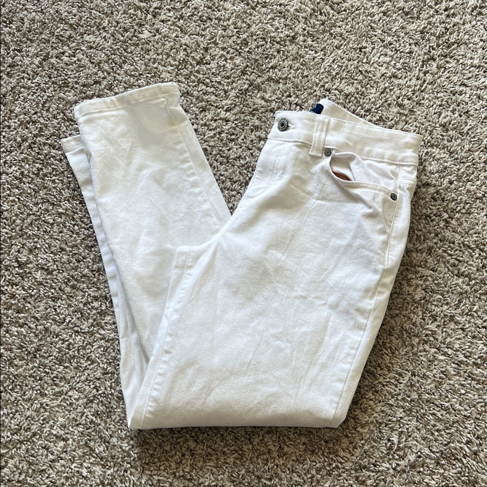 Talbots simply flattering five pocket white jeans, size 6P